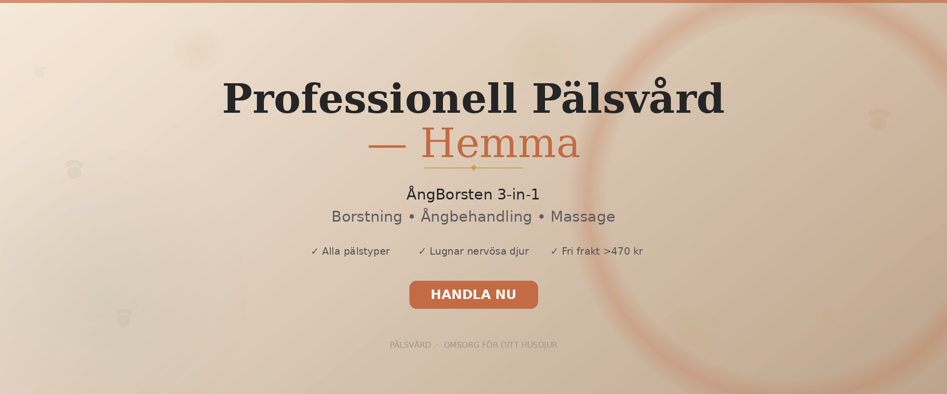 ÅngBorsten Premium — Professionell Pälsvård Hemma